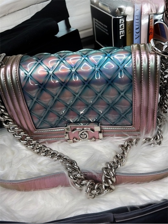 CHANEL Handbags - CHANEL MERMAID BOY BAG PURPLE 18S SMALL IRIDESCENT WATER FLAP Ultra Limited SSC